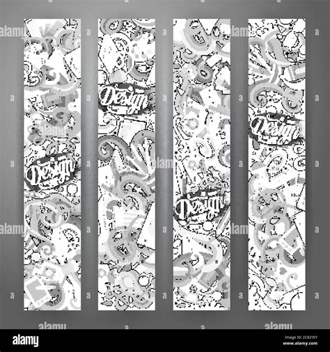 Cartoon vector doodles artistic banners Stock Vector Image & Art - Alamy