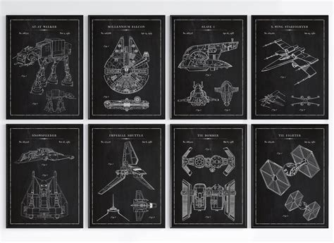 Star Wars Blueprints Star Wars Poster Star Wars Schematics - Etsy UK