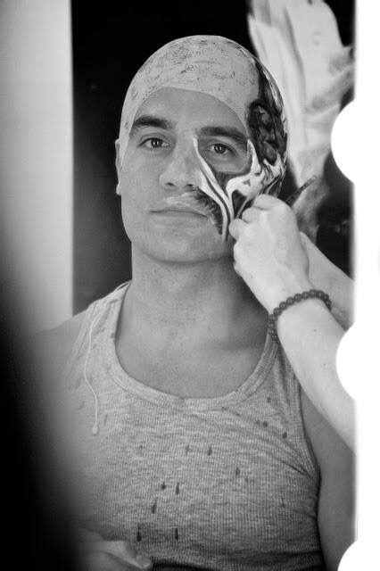 Ramin Karimloo getting ready for his role as the Phantom in The Phantom of The Opera in the West ...