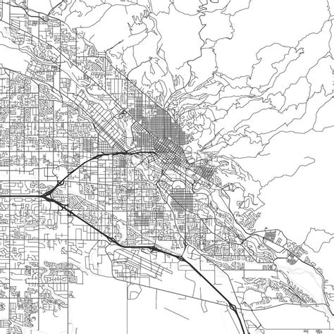 Boise, Idaho - Area Map - Light - HEBSTREITS Sketches | Area map, Boise, Map