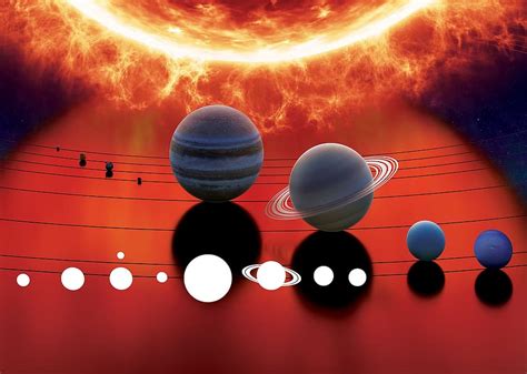 solar system illustration, solar system, space, planet, the sun, education, mercury, venus ...