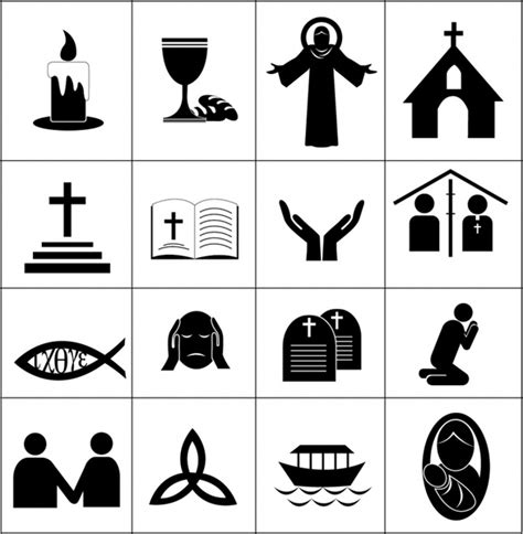 Black Christian Faith Icons Free vector in Adobe Illustrator ai ( .AI ), Encapsulated PostScript ...