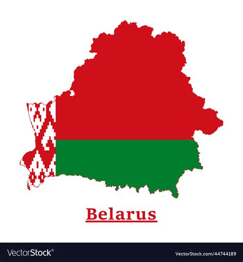 Belarus national flag map design Royalty Free Vector Image