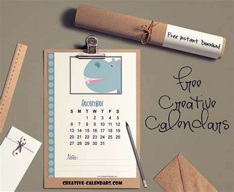 Cute Calendar with Animals | Customize online and print at home