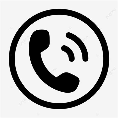 Circle Phone Call Icon In Black Color, Phone, Icon, Call PNG and Vector ...