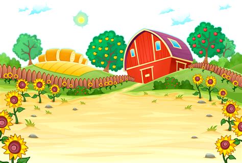 Download Cartoon Royalty Free - Cartoon Farm Background Png On Itl.cat