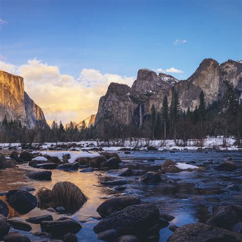 yosemite valley in early sunset time 4k iPad Pro Wallpapers Free Download