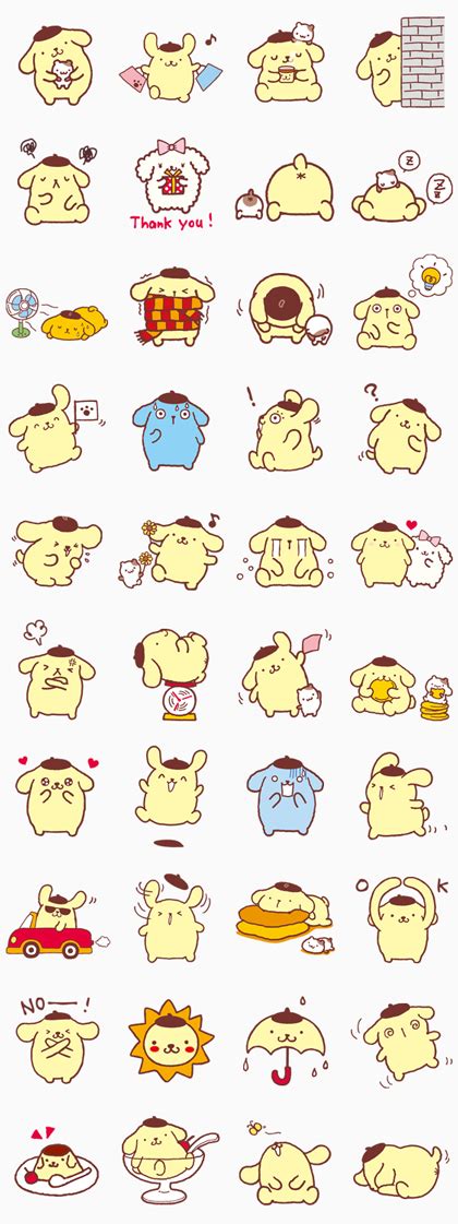 Pompompurin - LINE Stickers | Line sticker, Kawaii drawings, Kawaii ...