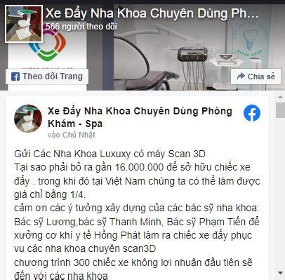 Xe Đẩy Nha Khoa - Xưởng Cơ Khí Y Tế Hồng Phát