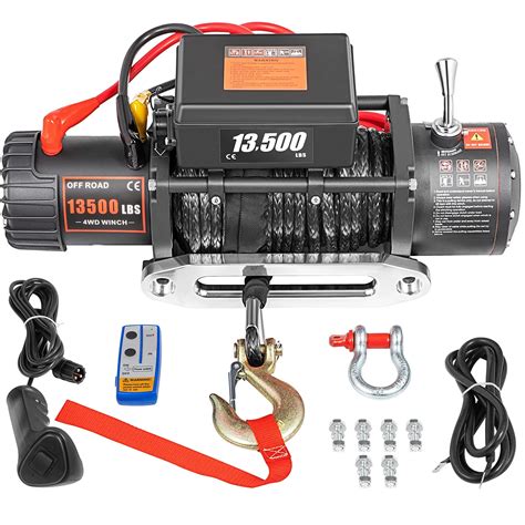 Buy VEVOR Electric Winch 13500Lb/6125Kg, Electric Winch Recovery 12v ...