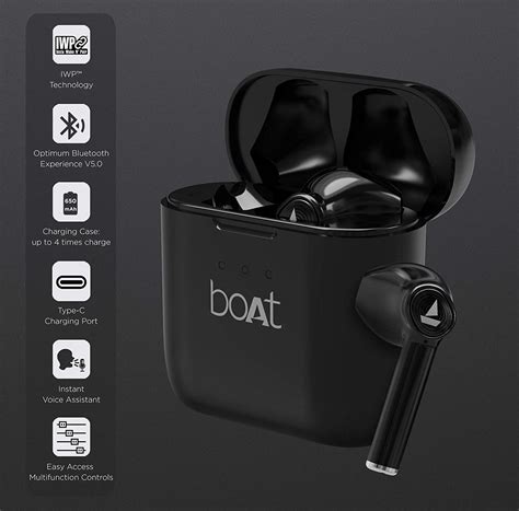 Boat Airdopes 131 Wireless Earbuds and Type-C Charging ( Black ...