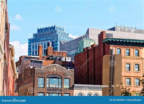 State Street Building Behind Old Buildings in Boston Editorial Stock Image - Image of historic ...