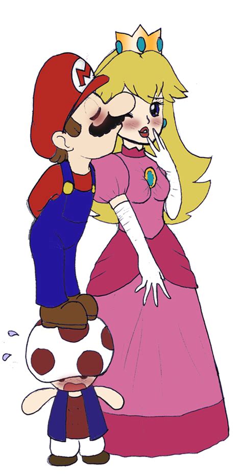 Mario and Peach Kiss by KuramaLoverBunny on DeviantArt