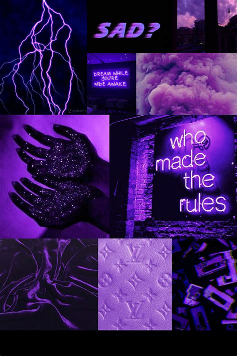 Dark Purple mood board aesthetic collage in 2020, aesthetic collage ...