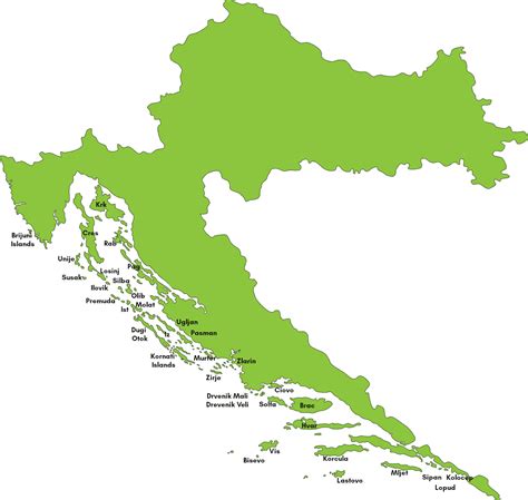 Map of the Croatian Islands - See where the islands are - Visit Croatia