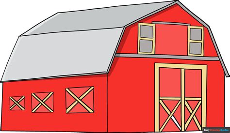 How to Draw a Barn - Really Easy Drawing Tutorial