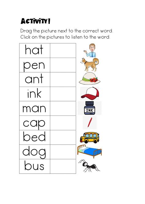 Phonics Revision Interactive Worksheet - Printable Worksheets