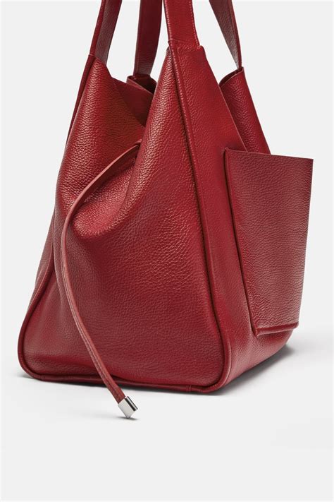 LEATHER SHOPPER-BAGS-WOMAN-SHOES&BAGS | ZARA United States | Leather shopper bag, Leather, Bags