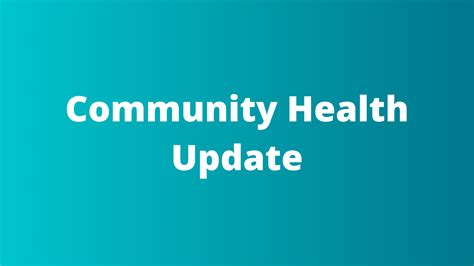 Community Health Update - Mariners Christian School
