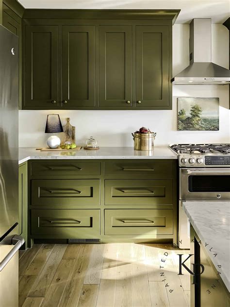 olive_green_kitchen_cabinets-4 - Painted by Kayla Payne