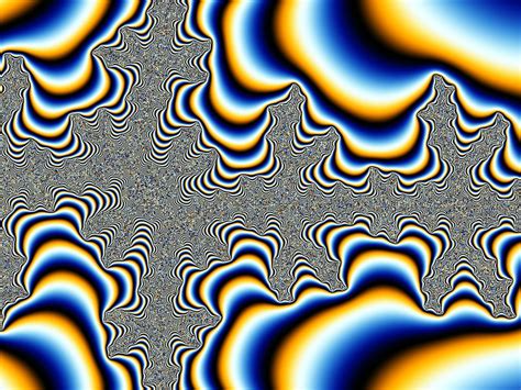 3840x2160 resolution | blue and yellow illusion painting, fractal ...