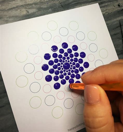 Dot Painting Mandala Kit , 13 dotting painting tools, stencil, guide ...