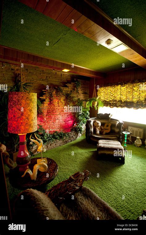 The Jungle Room at Graceland the home of Elvis Presley in Memphis Tennessee USA Stock Photo - Alamy