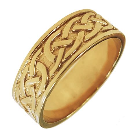 Celtic Knot Yellow Gold Wedding Band - Celtic Wedding Rings - Rings ...