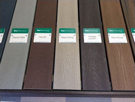 Trex Color-Coded Deck Display | Trex deck designs, Trex deck colors, Trex colors