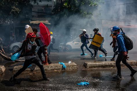 Protesters Return To Demonstrate Against Military Coup Day After 18 ...