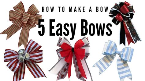 How to Make a Bow | Christmas Bow Making | Easy Bows | 5 Easy Bow ...