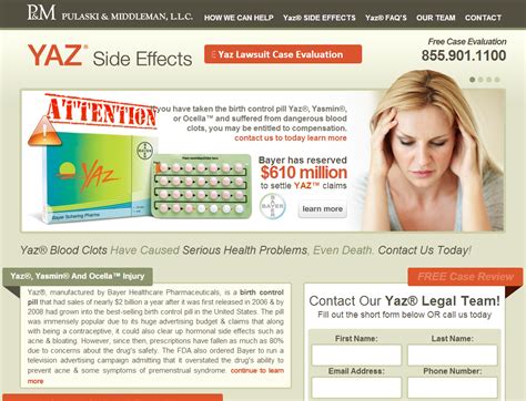 Yazsideeffects.com Connects Yaz Side Effects Sufferers With Yaz Side Effects Lawyers