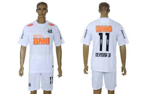 2012 2013 Season Santos FC #11 Neymar home white football jerseys away football uniforms soccer ...