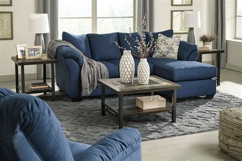 Darcy Blue Sofa Chaise Living Room Set by Signature Design by Ashley, 1 Review(s) | FurniturePick