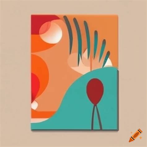 Mid century modern wall art on Craiyon