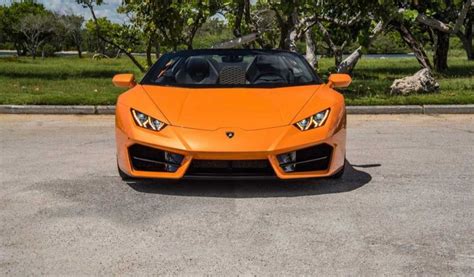 Rent Lamborghini Huracan LP610 Spyder Orange in Miami