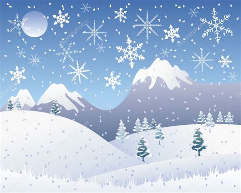 Christmas snow scene — Stock Vector © sandesh1264 #11162016