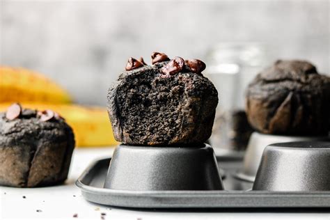 Vegan Banana Black Sesame Muffins (Gluten Free) - Okonomi Kitchen