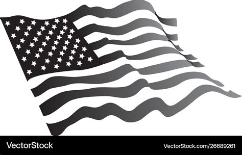 American flag color grayscale Royalty Free Vector Image