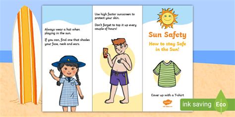 Sun Safety Tips PDF Leaflet | Stay Safe in the Sun for Kids