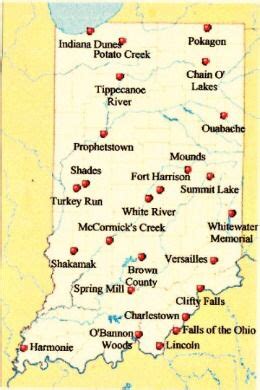 Indiana state parks map | Indiana, Indiana state, State parks