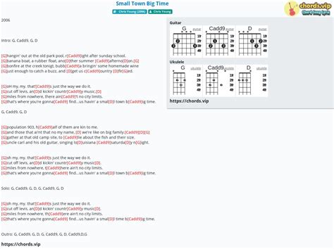 Chord: Small Town Big Time - tab, song lyric, sheet, guitar, ukulele | chords.vip