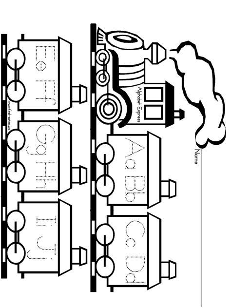 Alphabet Train Coloring Pages - Coloring Pages