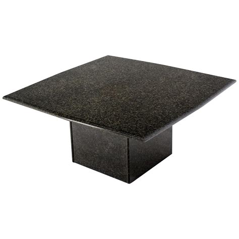 Apollo Woodworking Large Round Black Granite Coffee Table at 1stDibs | granite round coffee ...
