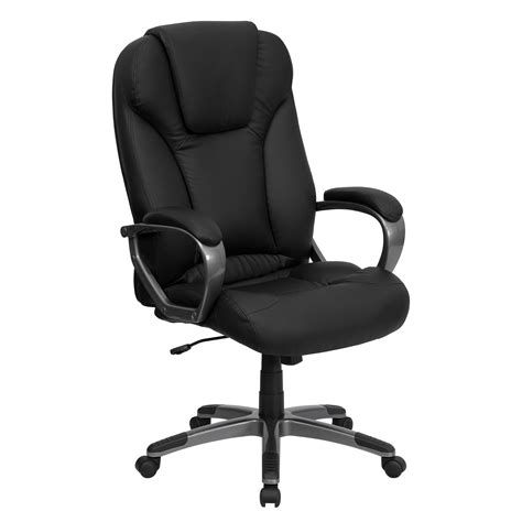 Lancaster Home Executive High-back Black Leather Office Chair - Walmart.com