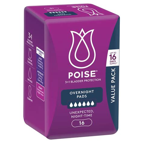 Buy Poise Pads Overnight 16 Bulk Pack Online at Chemist Warehouse®