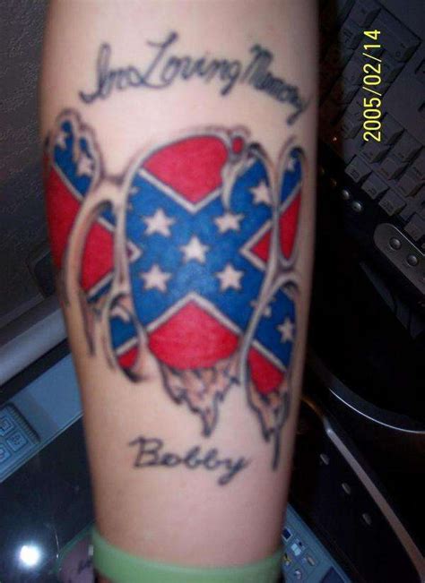 Confederate flag memorial tattoo - Tattooimages.biz