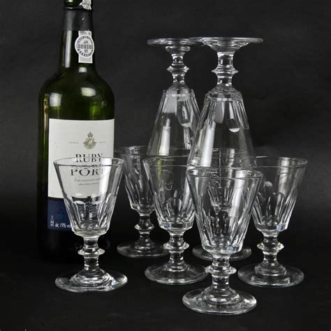 Set of 19th century port glasses