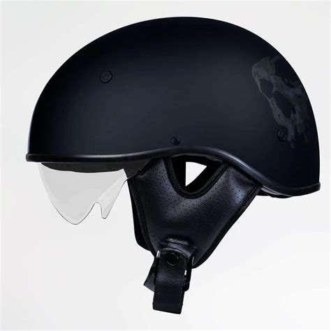 Voss 707Frp Matte Black 3 Amigos Half Helmet – Voss Helmets