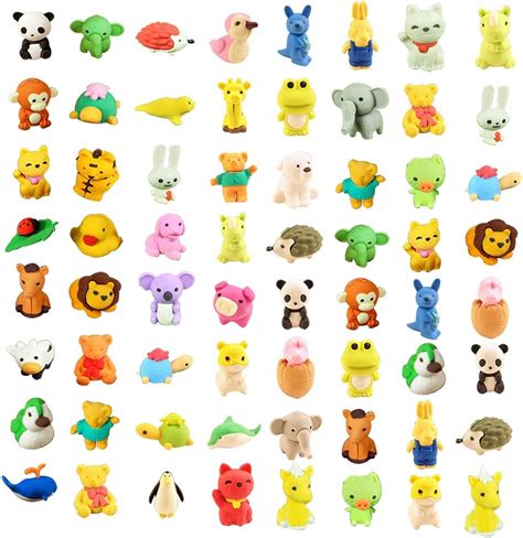 Ranvi 30PCS Animal Erasers for Kids, Mini Puzzle Pencil Erasers Set for ...